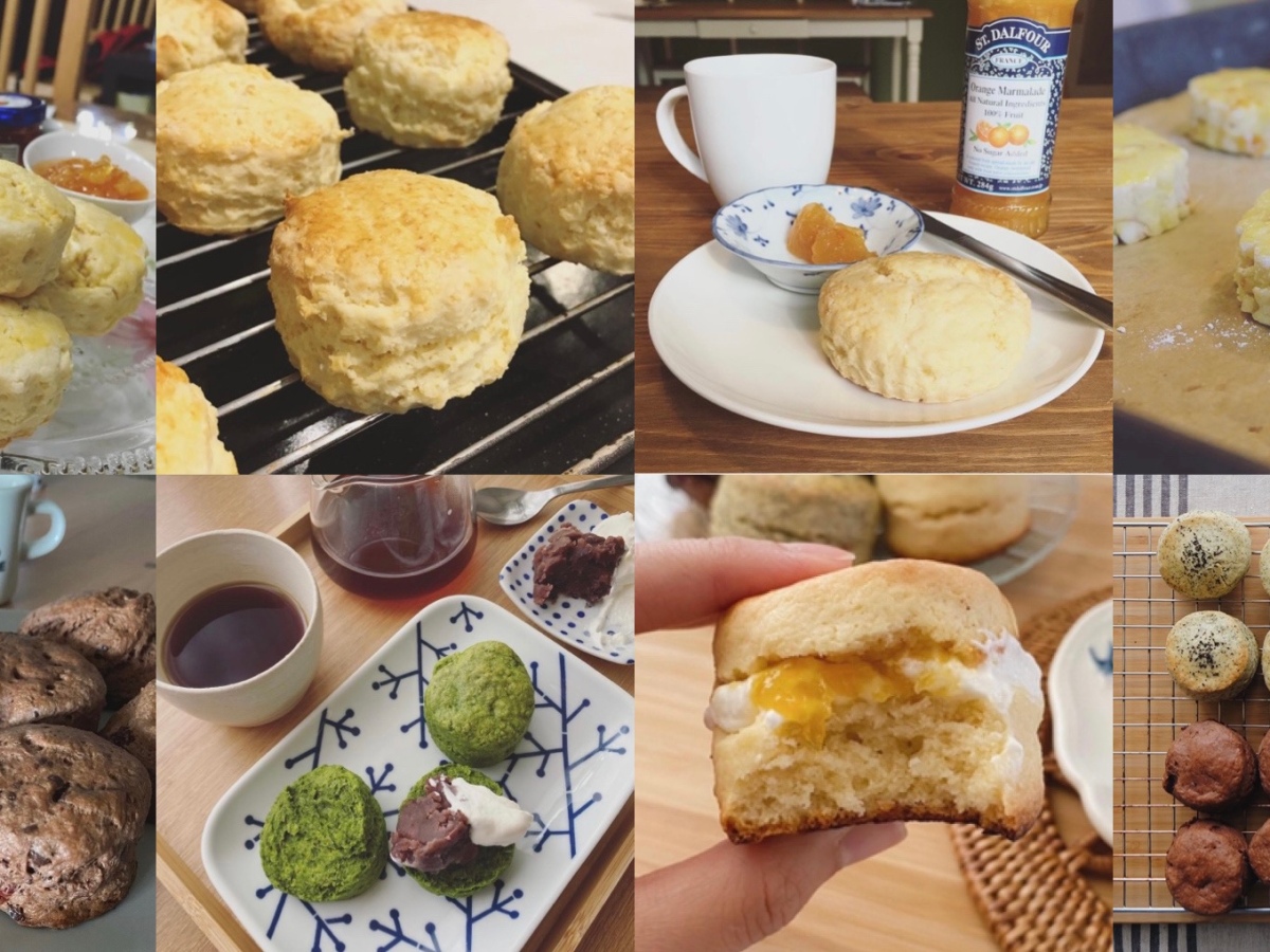 ploybites scones … not British but Irish inspired with a drizzle of Japanese influenced on top